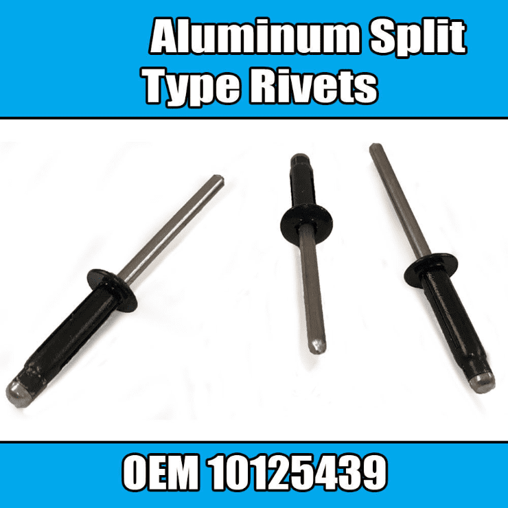 10x Rivets for Volvo Renault 4mm Aluminium Split Type Black Plastic 4,8X20,5mm