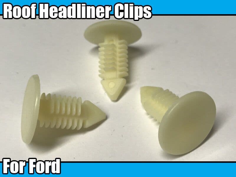 10x Roof Headliner Retainer for Ford Trim Clips Fastener White Plastic