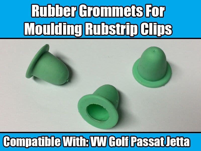 10x Rubber Grommets for VW Golf Passat Jetta Moulding Strip Rubstrip Clips Green