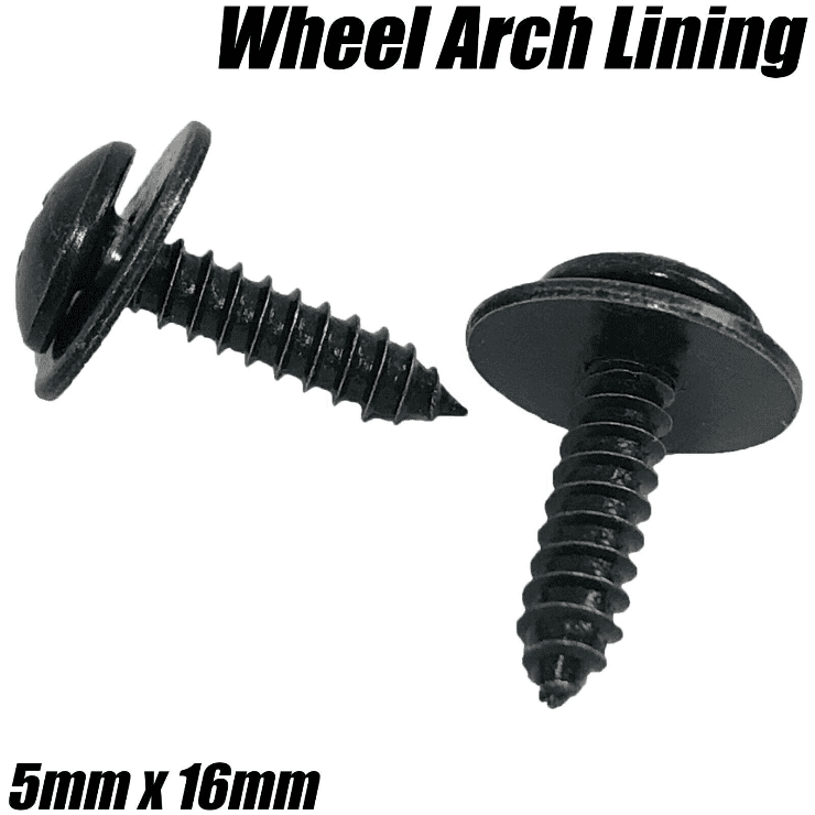 10x Screws for Honda Land Rover Range Rover Black Metal With Washer 4.8X19