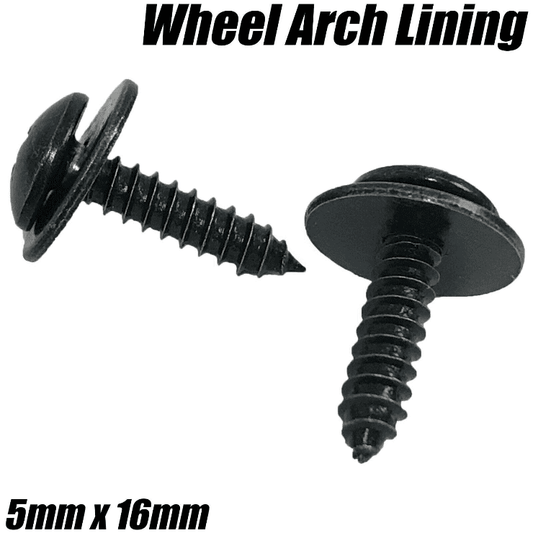 10x Screws for Honda Land Rover Range Rover Black Metal With Washer 4.8X19