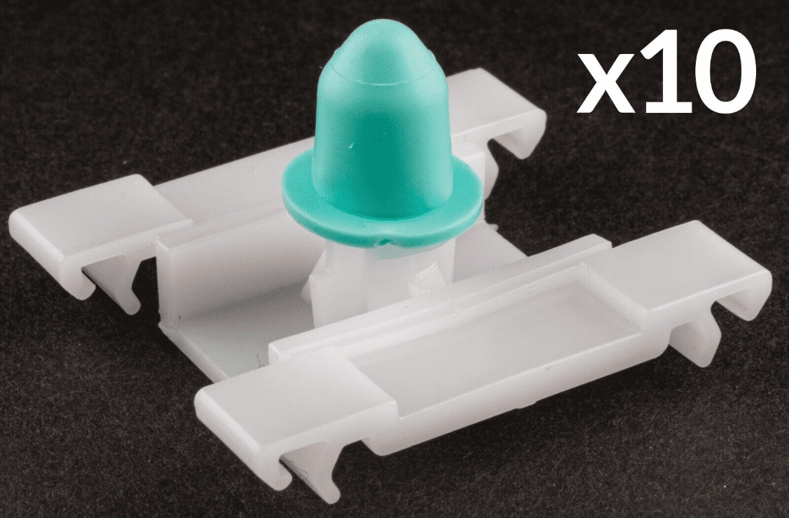 10x Short Stem Clips for VW Golf Mk3 Exterior Door Moulding Trim Bumpstrip White