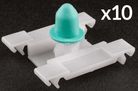10x Short Stem Clips for VW Golf Mk3 Exterior Door Moulding Trim Bumpstrip White