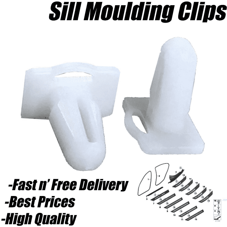 10x Sill Kick Plate Trim Clips for BMW 3 5 7 Series E30 E32 E34 E36 E38 E39 E46