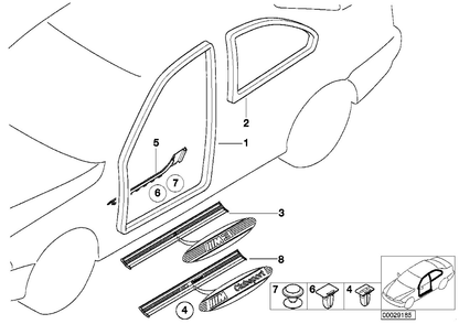 10x Sill Kick Plate Trim Clips for BMW 3 5 7 Series E30 E32 E34 E36 E38 E39 E46