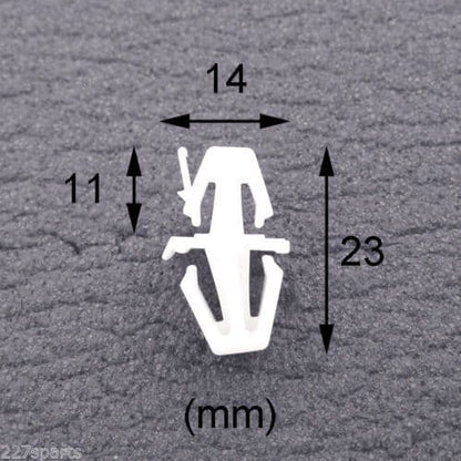 10x Sill Side Skirt Bumper Attachment Trim Clips White Plastic for Volvo S40 V40