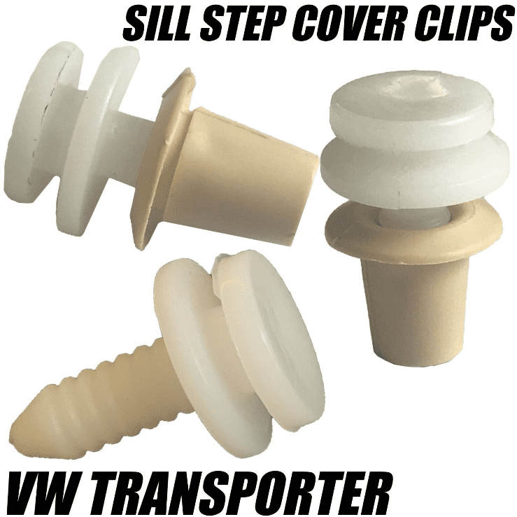 10x Sill Step Insert Trim Cover Clips Grommets Plastic for VW Transporter V T5