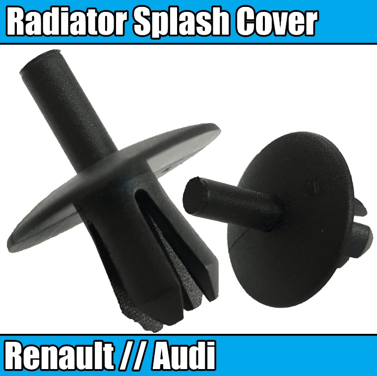 10x Splashguard Sheild Radiator Support Black Trim Clips Rivets for Audi Renault