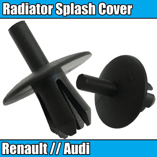 10x Splashguard Sheild Radiator Support Black Trim Clips Rivets for Audi Renault