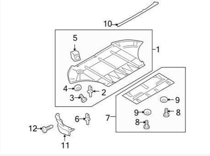 10x Splashguard Sheild Radiator Support Black Trim Clips Rivets for Audi Renault