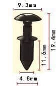 10x Tail Light Retainer Trim Clips for GM Chrysler 16500308 6500787 A14016 Black