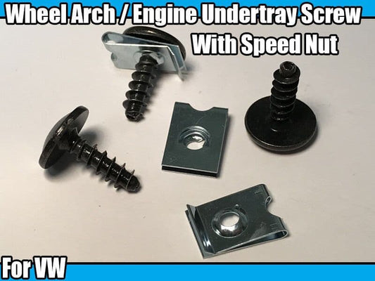 10x Torx Screws Bumper Engine Shield Cover Tray Speed Nut Spire M4 Clips for VW