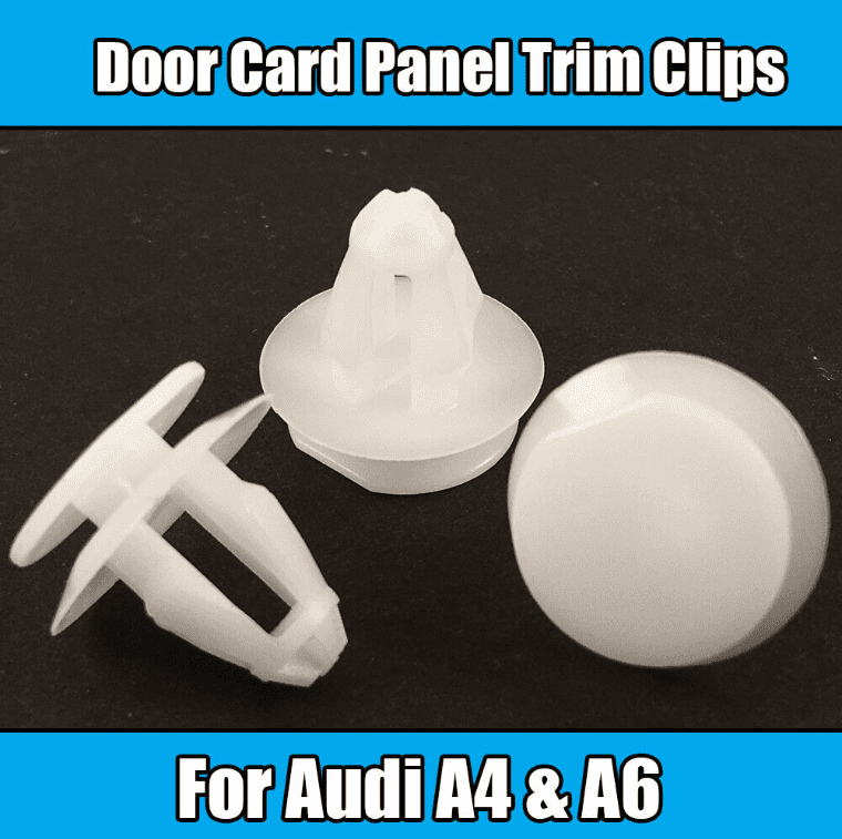 10x Trim Clips for Audi A4 A6 Interior Door Card Panel Clips Front Rear White