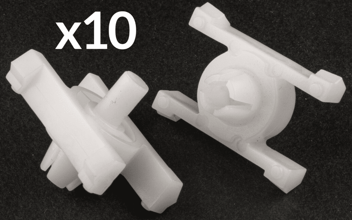 10x Trim Clips for BMW 3Serie E12 E21 E30 Exterior Bumpstrip Door Moulding White