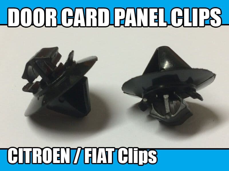 10x Trim Clips for Citroen C4 Fiat Door Card Panel Fastener Clips Black Plastic