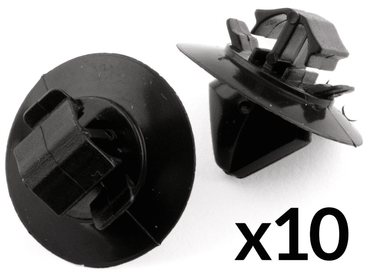 10x Trim Clips for Citroen C4 Fiat Door Card Panel Fastener Clips Black Plastic