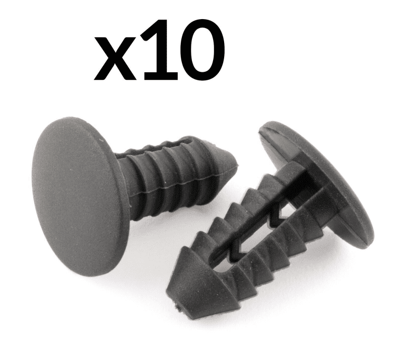 10x Trim Clips for Fiat Bumper Retainer Dark Grey Fir Tree 1300433670