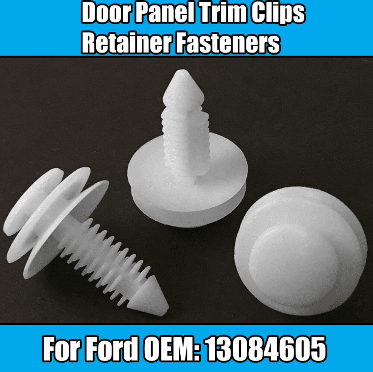 10x Trim Clips for Ford 389144-S Door Panel Retainer Fasteners White Plastic