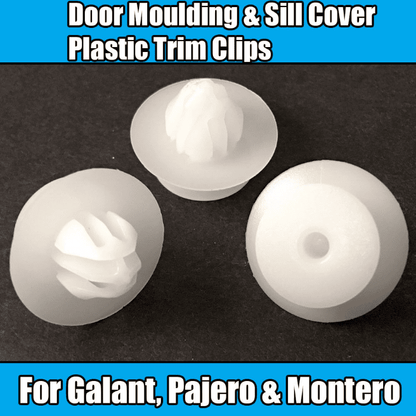 10x Trim Clips for Galant Pajero Montero Door Moulding Sill Cover White Plastic