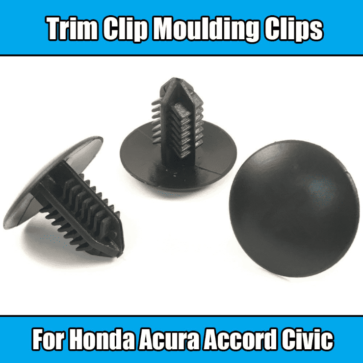 10x Trim Clips for Honda Acura Accord Civic Tailgate Boot Trunk Black Plastic