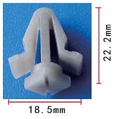 10x Trim Clips for Nissan Radiator Grilles/ Front Grill Clips Grey Plastic