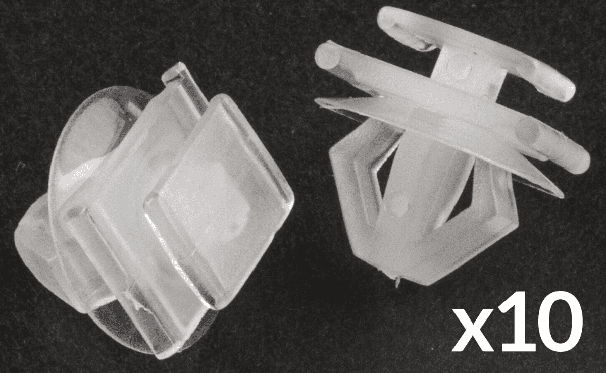 10x Trim Clips for Peugeot 206 306 Front Bumper Insert Moulding Radiator Grille