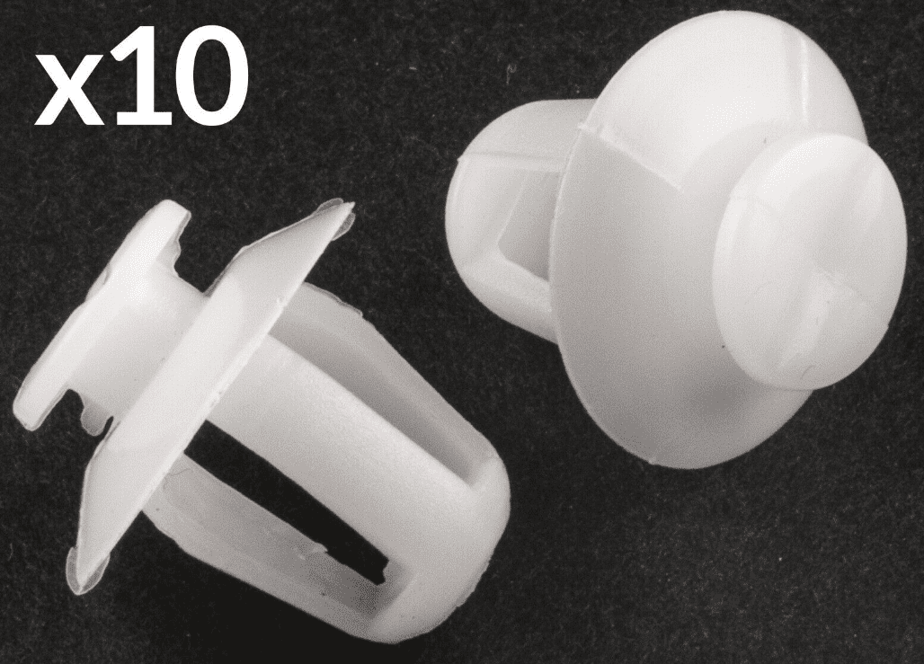 10x Trim Clips for Peugeot Exterior Door Moulding Bumpstrip Trims White Plastic