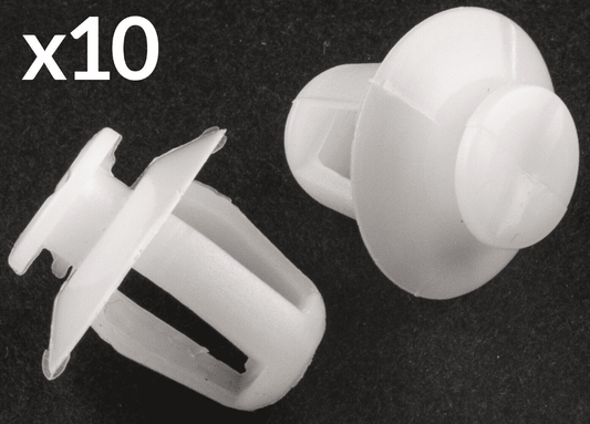 10x Trim Clips for Peugeot Exterior Door Moulding Bumpstrip Trims White Plastic