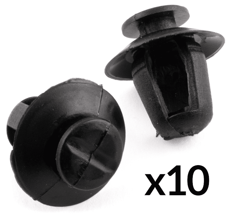 10x Trim Clips for Peugeot Exterior Door Moulding Bumpstrips Clips Black Plastic