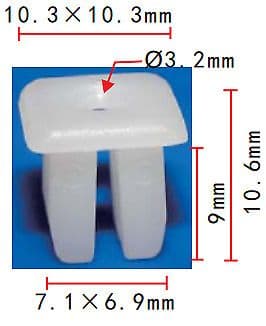 10x Trim Clips for Renault Chrysler Screw Fastener Grommet Nuts White Plastic