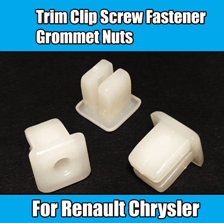 10x Trim Clips for Renault Chrysler Screw Fastener Grommet Nuts White Plastic