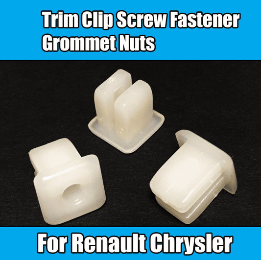 10x Trim Clips for Renault Chrysler Screw Fastener Grommet Nuts White Plastic