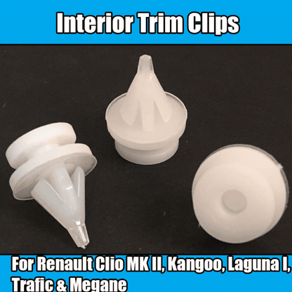 10x Trim Clips for Renault Clio 2 Mk II Kangoo Interior Door Card Panel Fascia