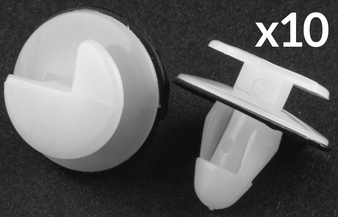 10x Trim Clips for Renault Door Card And Trim Panel Retainers W/ Rubber Washer