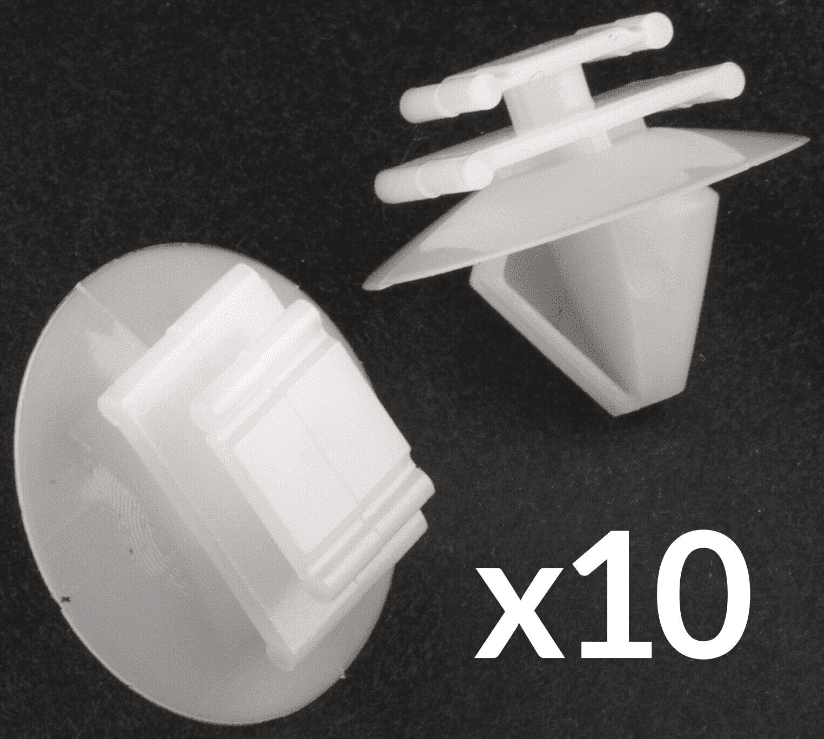 10x Trim Clips for Renault Peugeot Door Moulding Bumper Air Intake Plastic Strip