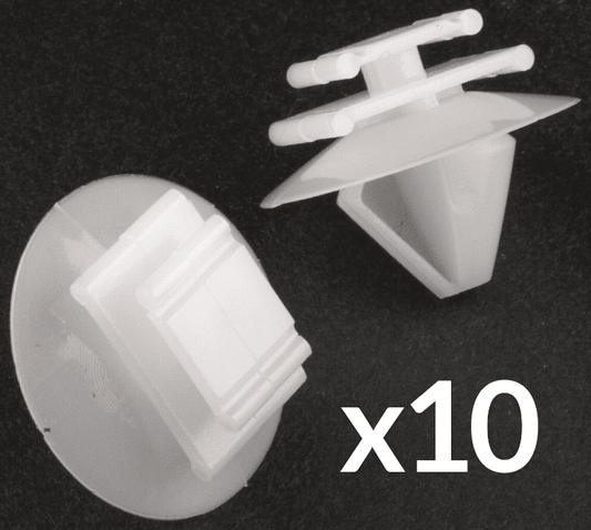 10x Trim Clips for Renault Peugeot Door Moulding Bumper Air Intake Plastic Strip
