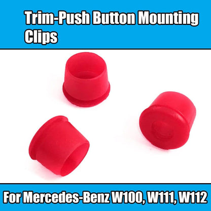10x Trim Push-Button for Mercedes Mounting Grommets Red Plastic W100 W111 W112