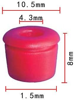 10x Trim Push-Button for Mercedes Mounting Grommets Red Plastic W100 W111 W112