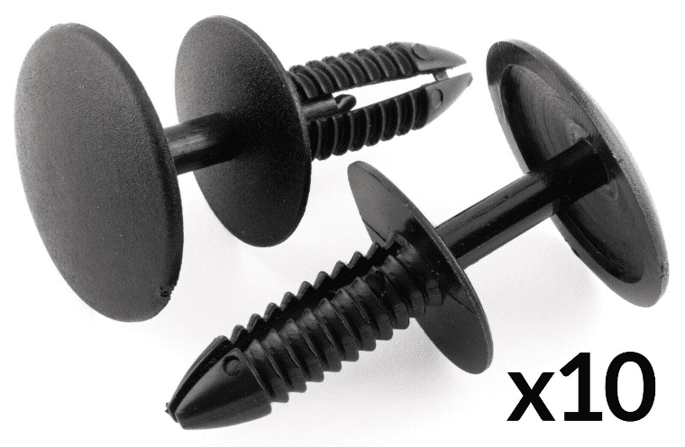 10x Universal Clips for Ford Door Panel Fixing Trim Black Plastic E866076Sfan