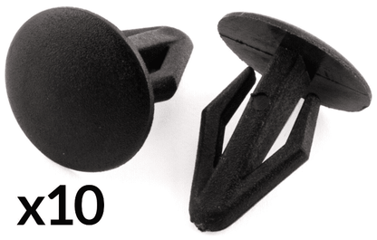 10x Universal Clips for Nissan Toyota Mitsubishi Black Plastic Retaining Trim