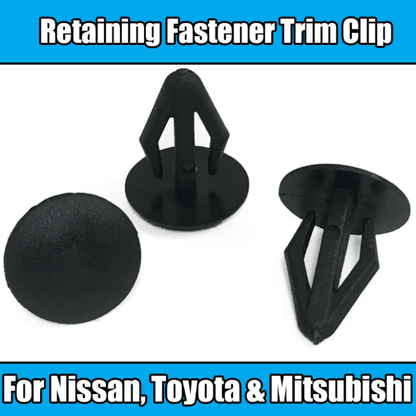10x Universal Clips for Nissan Toyota Mitsubishi Black Plastic Retaining Trim