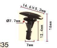 10x Weatherstrip Rubber Seal Body Retainers Clips for Ford Lincoln Black Plastic