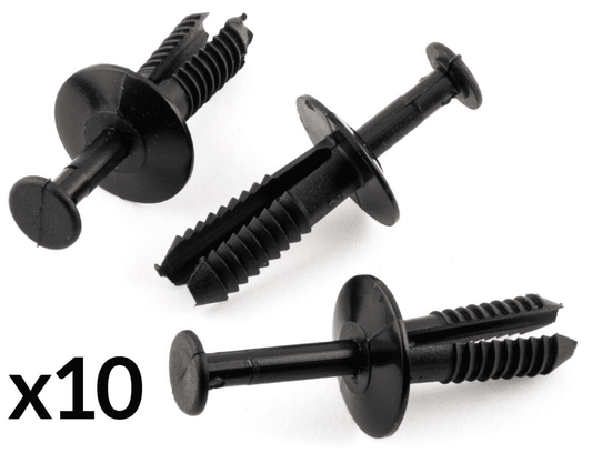 10x Wheel Arch Bumper Black Plastic Clip Retaining Body Panel 6mm Fascia for BMW