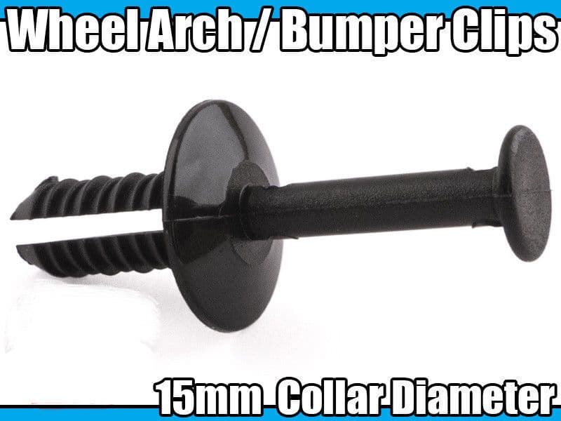10x Wheel Arch Bumper Black Plastic Clip Retaining Panel 6mm Fascia for Vauxhall