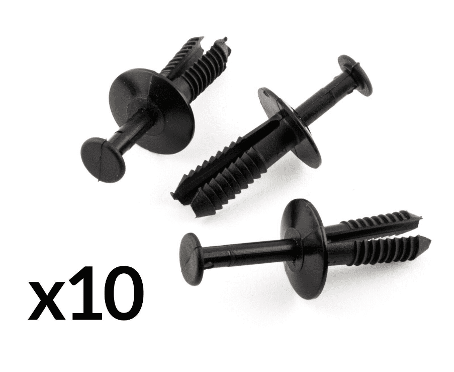 10x Wheel Arch Bumper Black Plastic Clip Retaining Panel 6mm Fascia for Vauxhall
