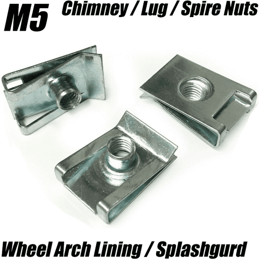 10x Wheel Arch Liner Splash Guard Bumper M5 U Nut Spire Lug Nuts for BMW Audi VW