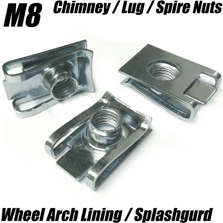 10x Wheel Arch Liner Splash Guard Bumper M8 U Nut Spire Lug Nuts for BMW Audi VW