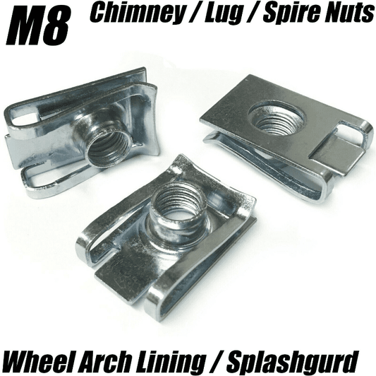10x Wheel Arch Liner Splash Guard Bumper M8 U Nut Spire Lug Nuts for BMW Audi VW