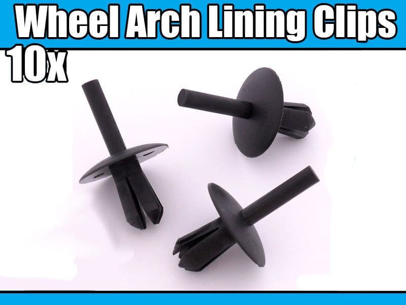 Compression Wheel Clips 10x Wheel Arch Lining Trim Clips Fastener 5mm Hole - BMW VW Audi Skoda ...
