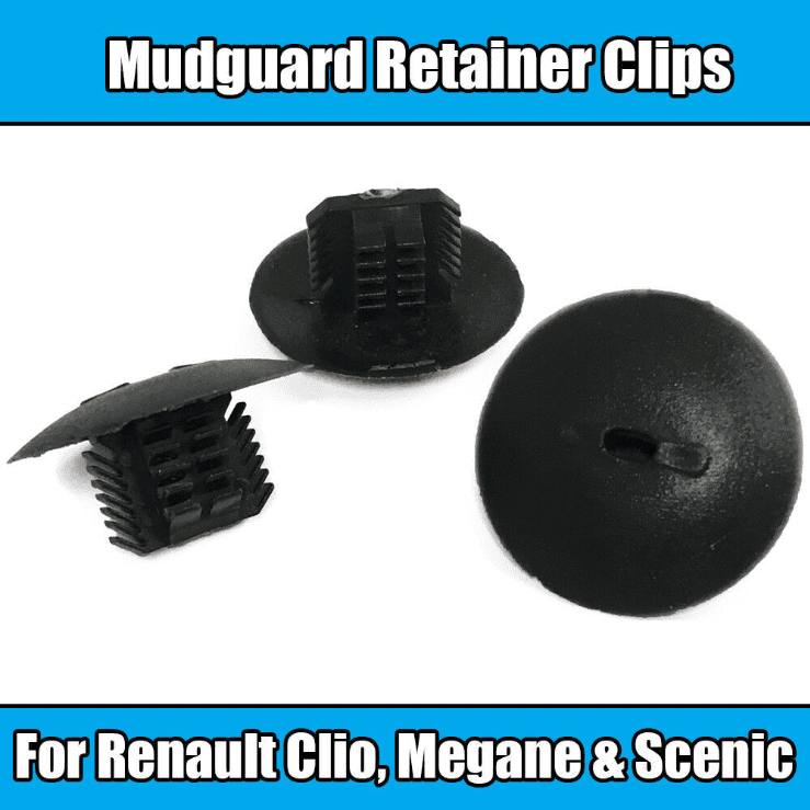 10x Wheel Arch Splash Guard Trim Clips for Renault Clio Mk2 Megane 1 Scenic